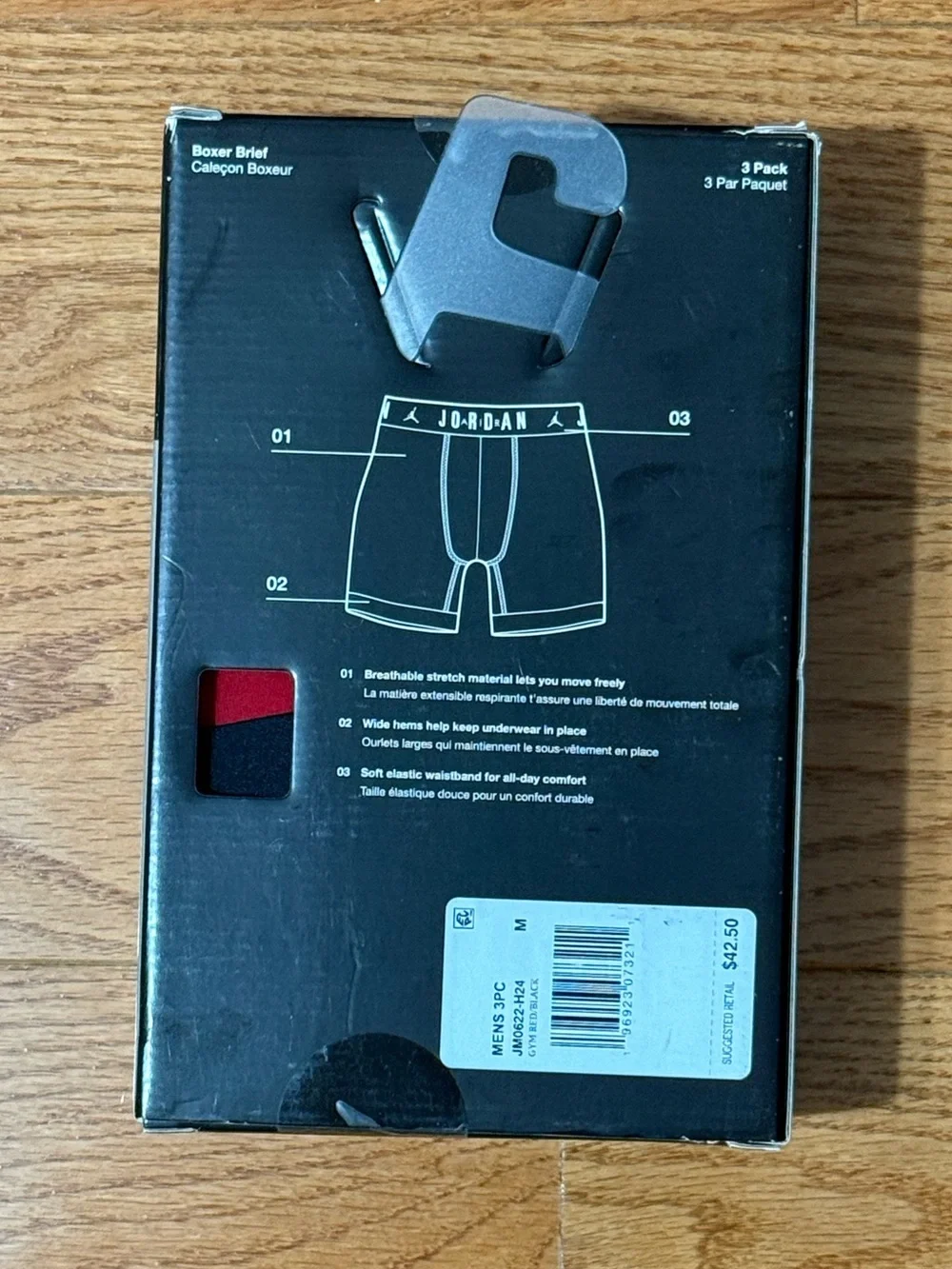 Men’s Jordan Flight Cotton Core Boxer Briefs 3-Pack - Size Medium